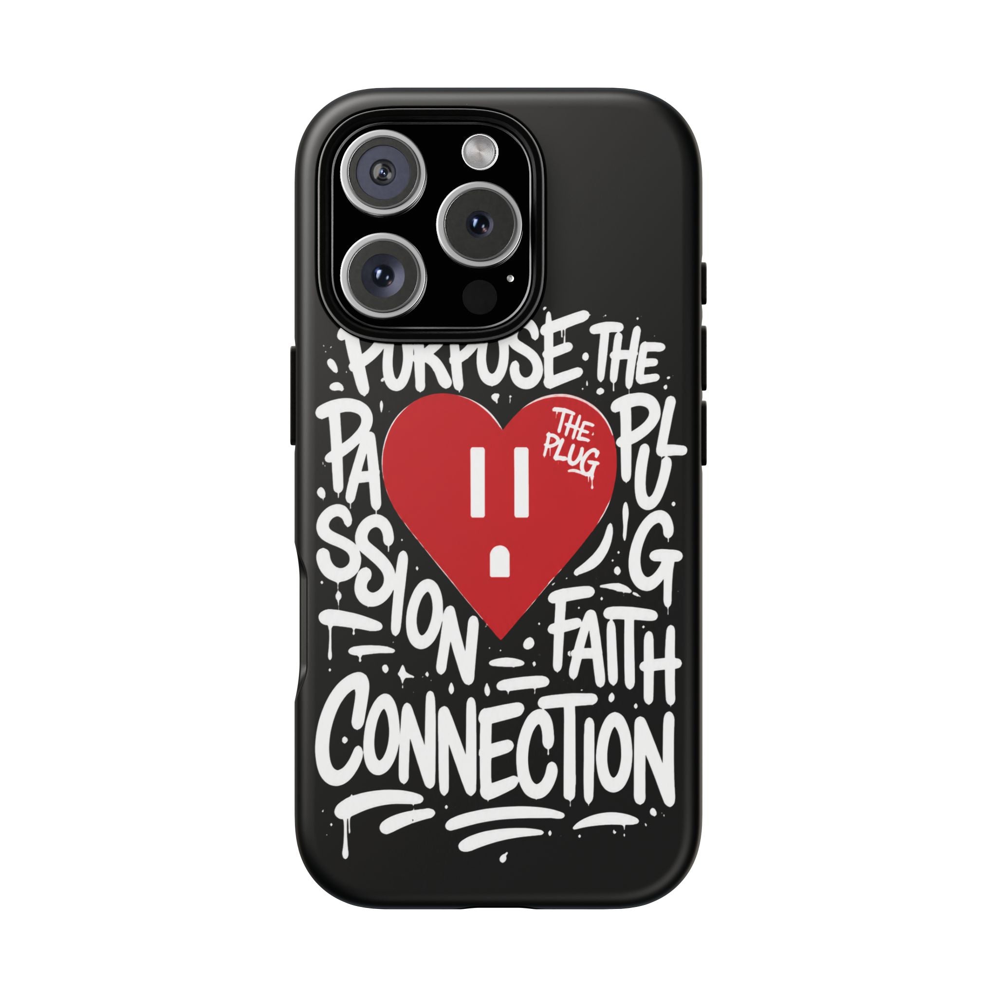Tough Cases — 'The Plug' Heart Graphic Phone Case (Passion • Faith • Connection)
