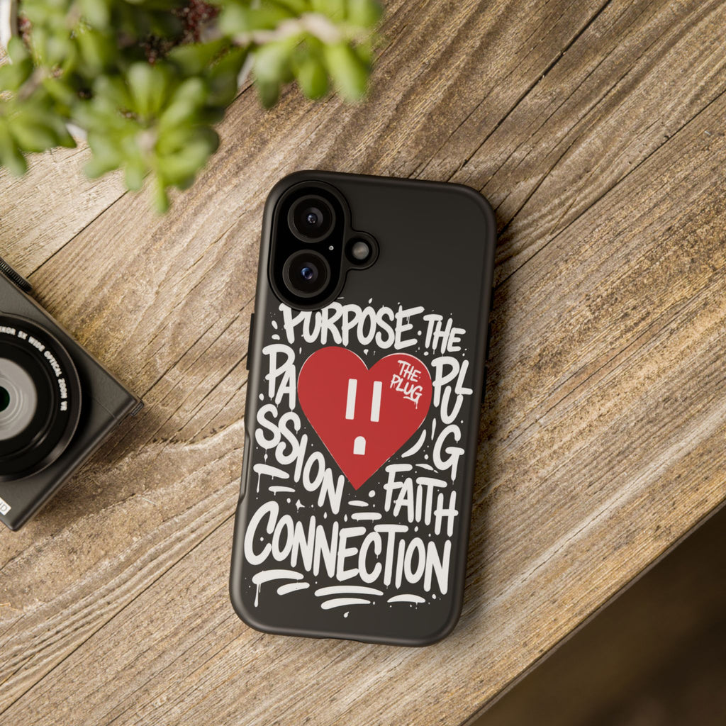 Tough Cases — 'The Plug' Heart Graphic Phone Case (Passion • Faith • Connection)