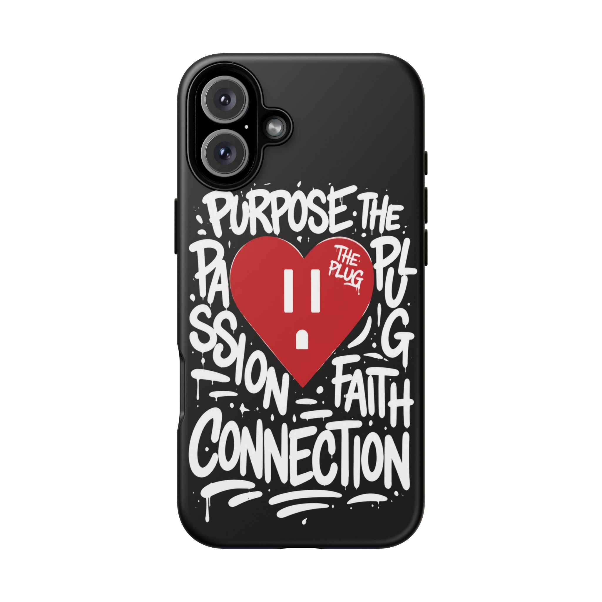 Tough Cases — 'The Plug' Heart Graphic Phone Case (Passion • Faith • Connection)