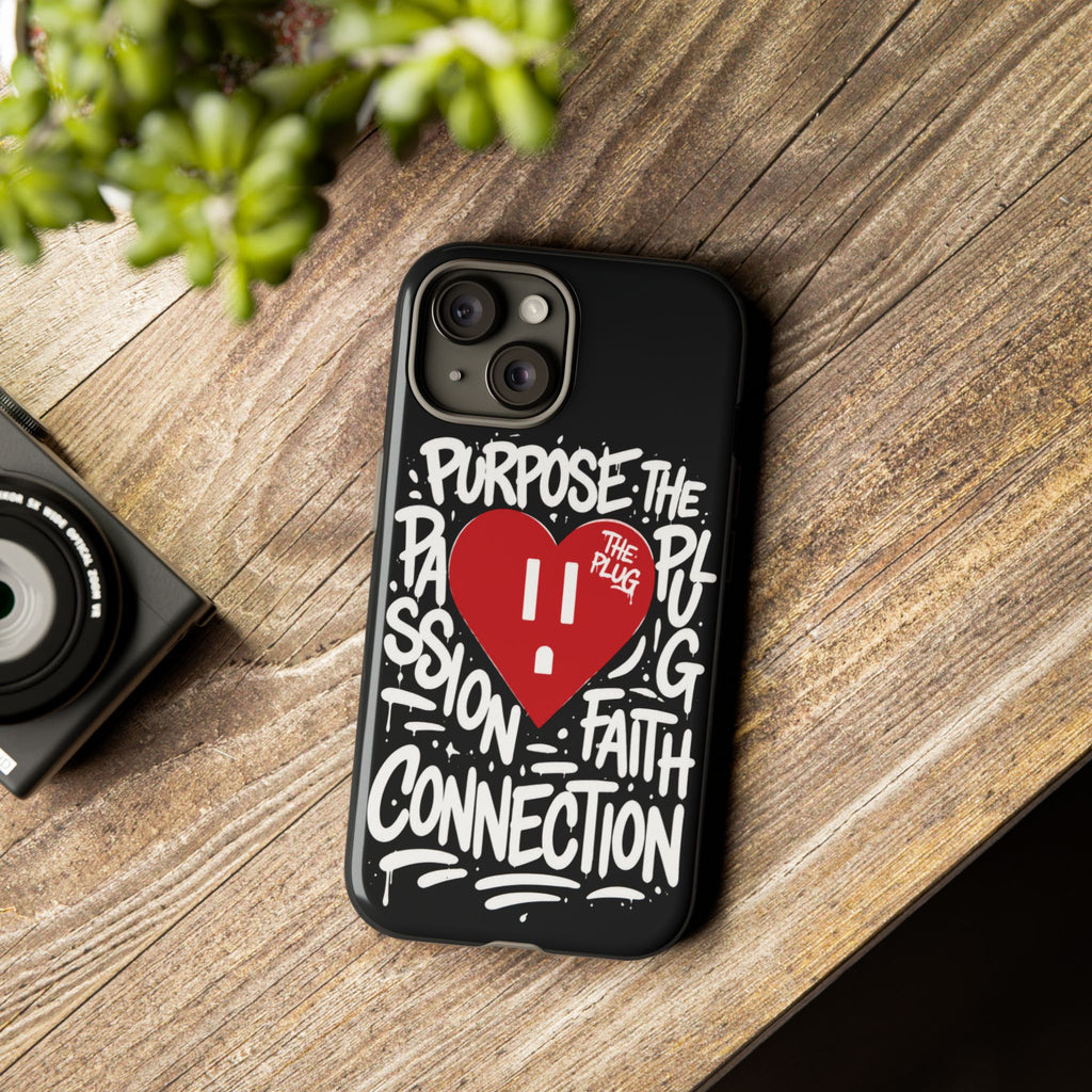 Tough Cases — 'The Plug' Heart Graphic Phone Case (Passion • Faith • Connection)