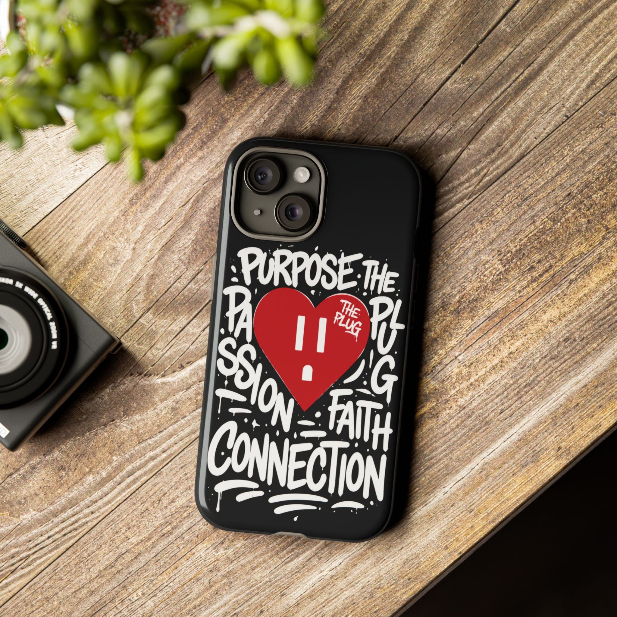 Tough Cases — 'The Plug' Heart Graphic Phone Case (Passion • Faith • Connection)