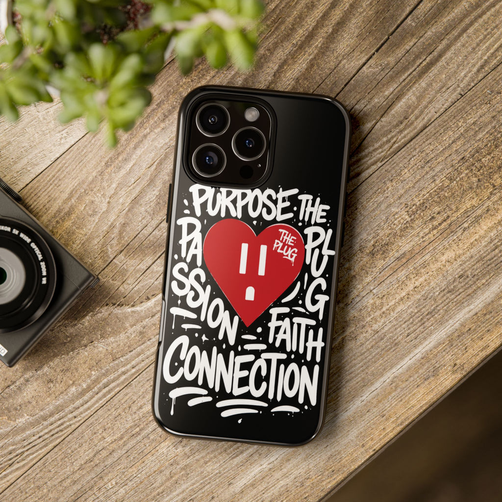 Tough Cases — 'The Plug' Heart Graphic Phone Case (Passion • Faith • Connection)