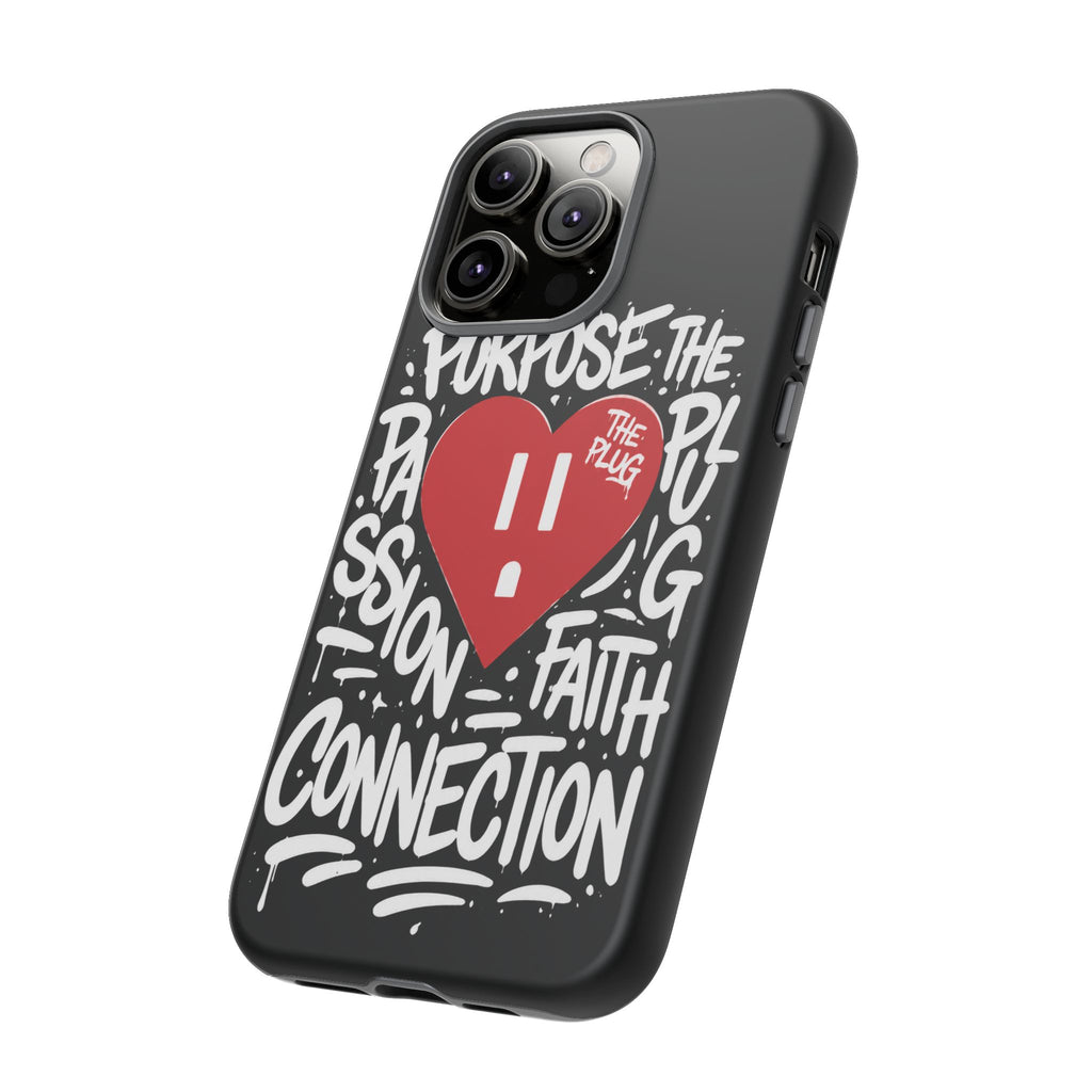 Tough Cases — 'The Plug' Heart Graphic Phone Case (Passion • Faith • Connection)
