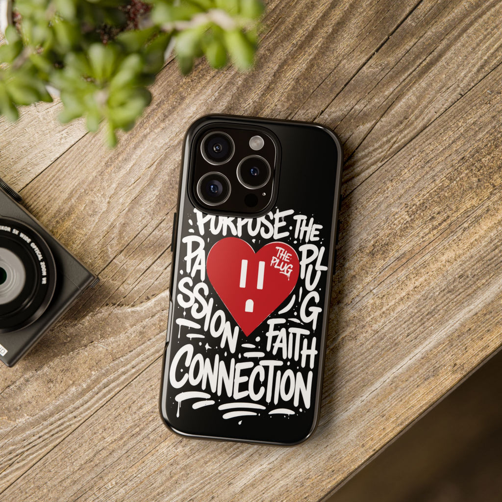 Tough Cases — 'The Plug' Heart Graphic Phone Case (Passion • Faith • Connection)