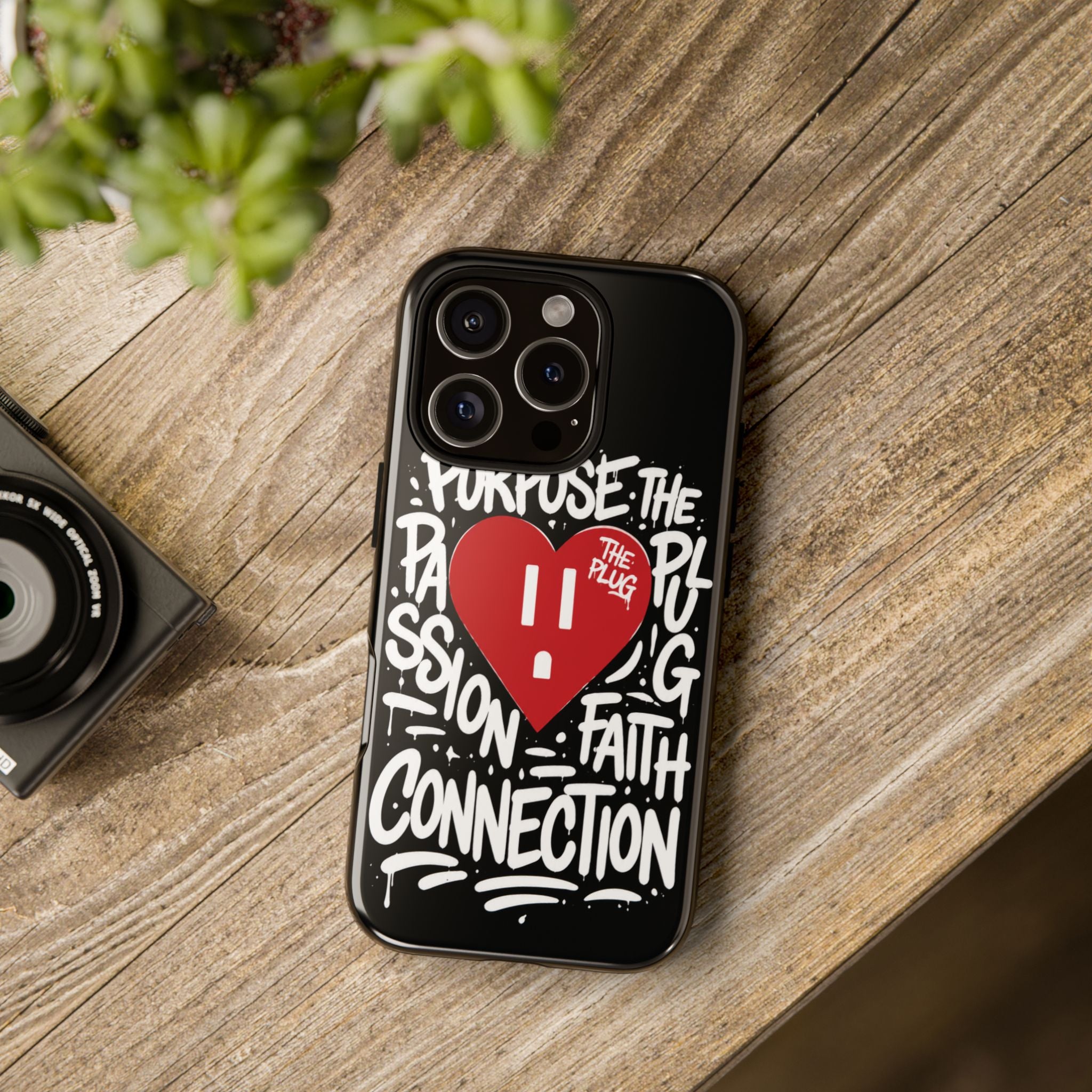 Tough Cases — 'The Plug' Heart Graphic Phone Case (Passion • Faith • Connection)