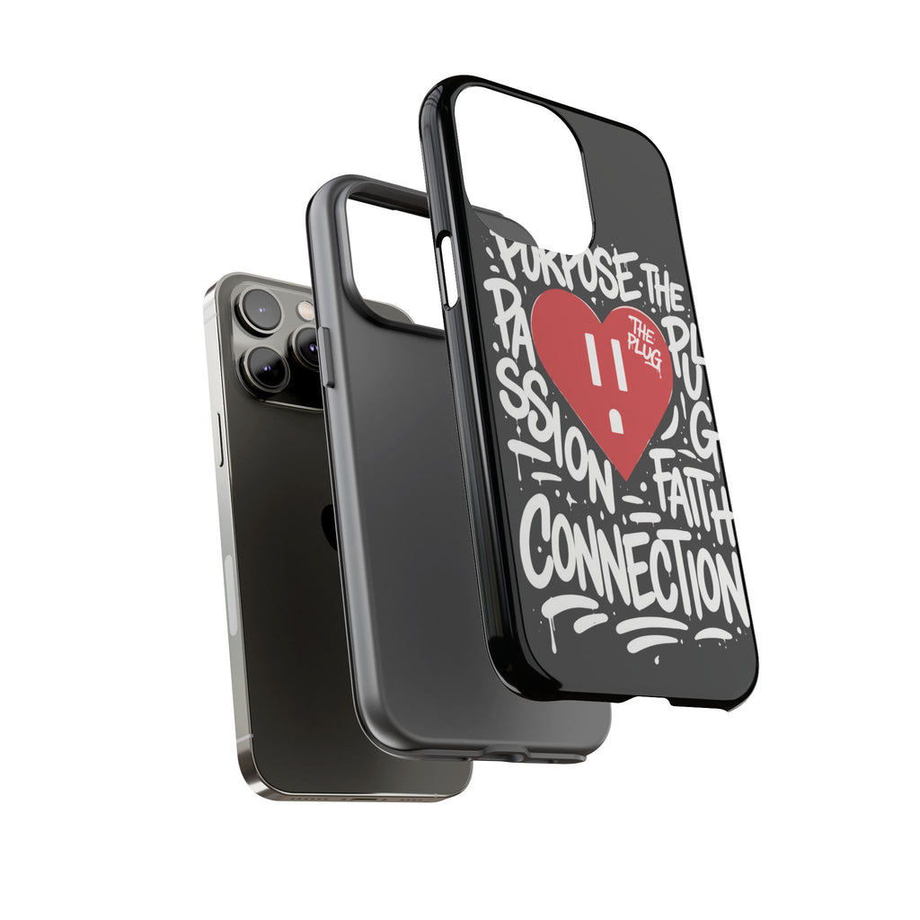 Tough Cases — 'The Plug' Heart Graphic Phone Case (Passion • Faith • Connection)
