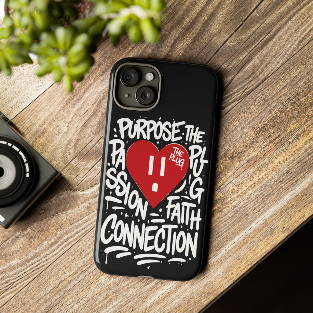 Tough Cases — 'The Plug' Heart Graphic Phone Case (Passion • Faith • Connection)