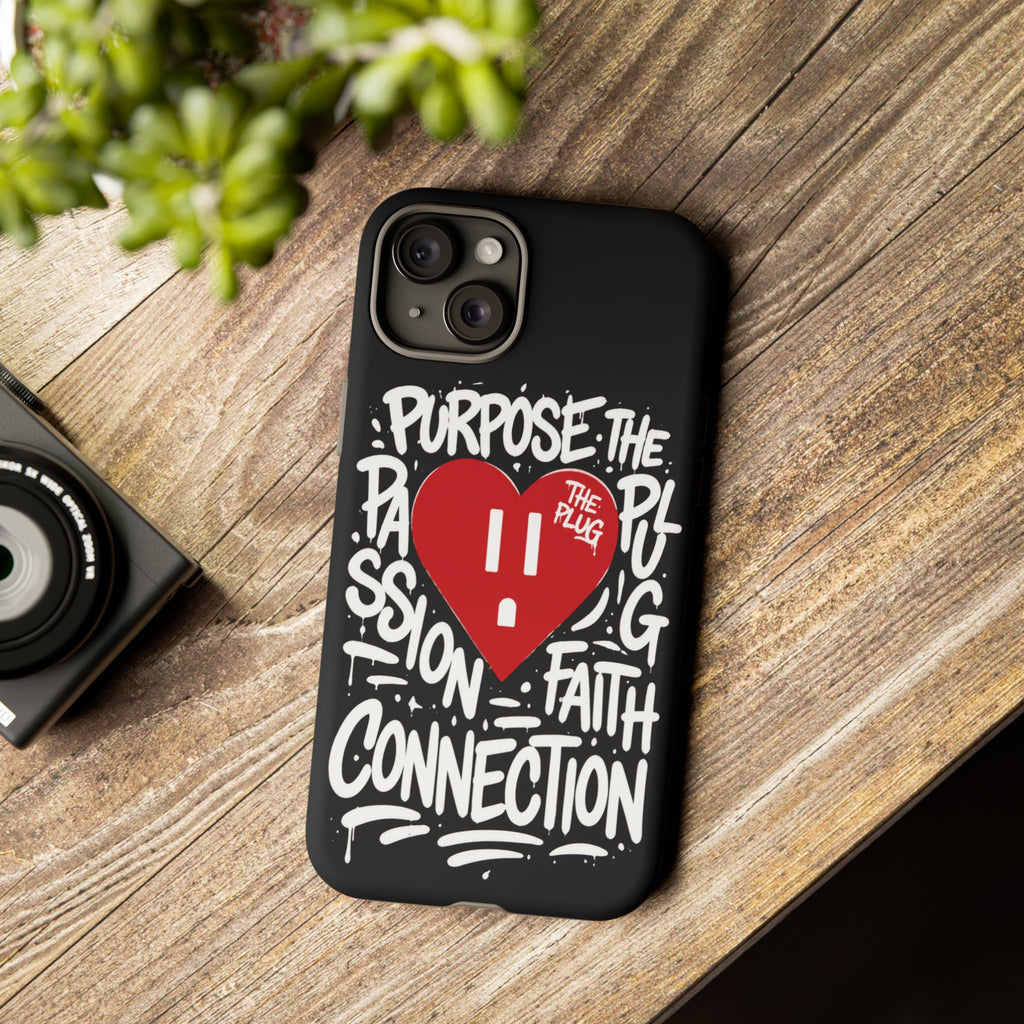 Tough Cases — 'The Plug' Heart Graphic Phone Case (Passion • Faith • Connection)