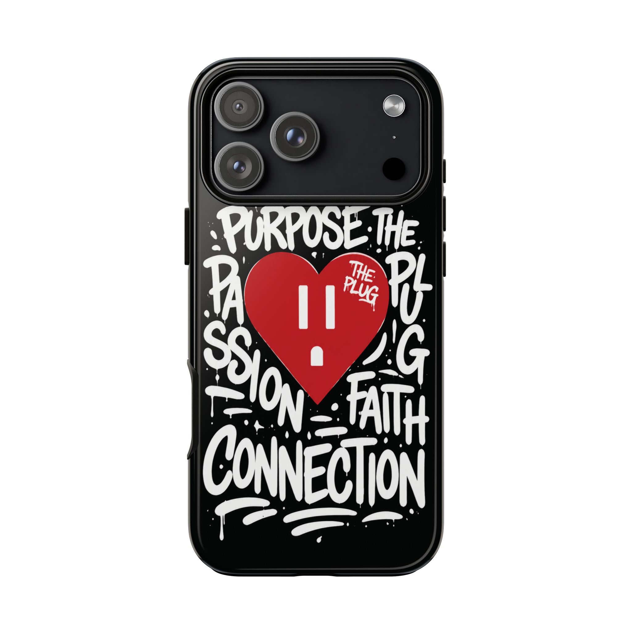 Tough Cases — 'The Plug' Heart Graphic Phone Case (Passion • Faith • Connection)