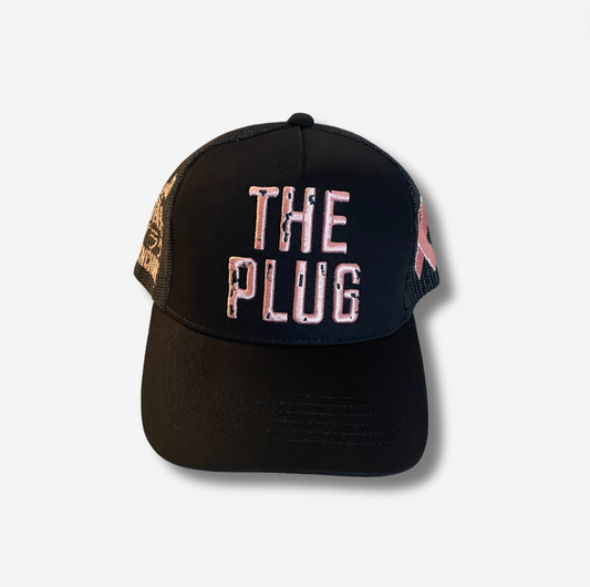 The Plug Trucker - Navy Blue/Pink (Breast Cancer Awareness )