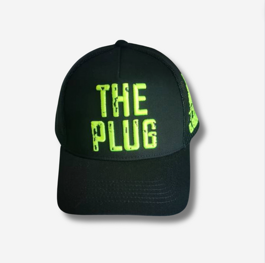 The Plug Trucker - Black/ Slime Green