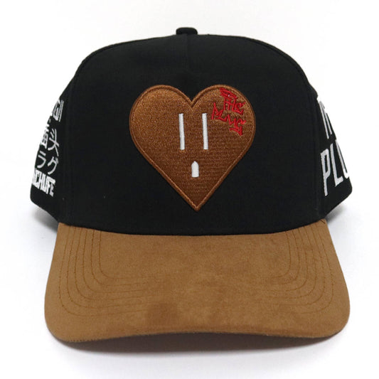 The Heart Outlet - Brown Heart/ Brown Suede Brim